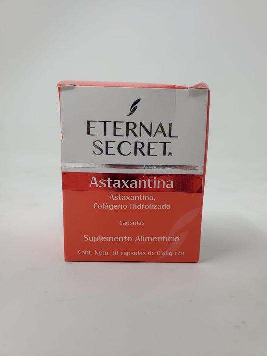 Eternal Secret Astaxanthin/Hydrolyzed Collagen Health Supplement 30 Capsules