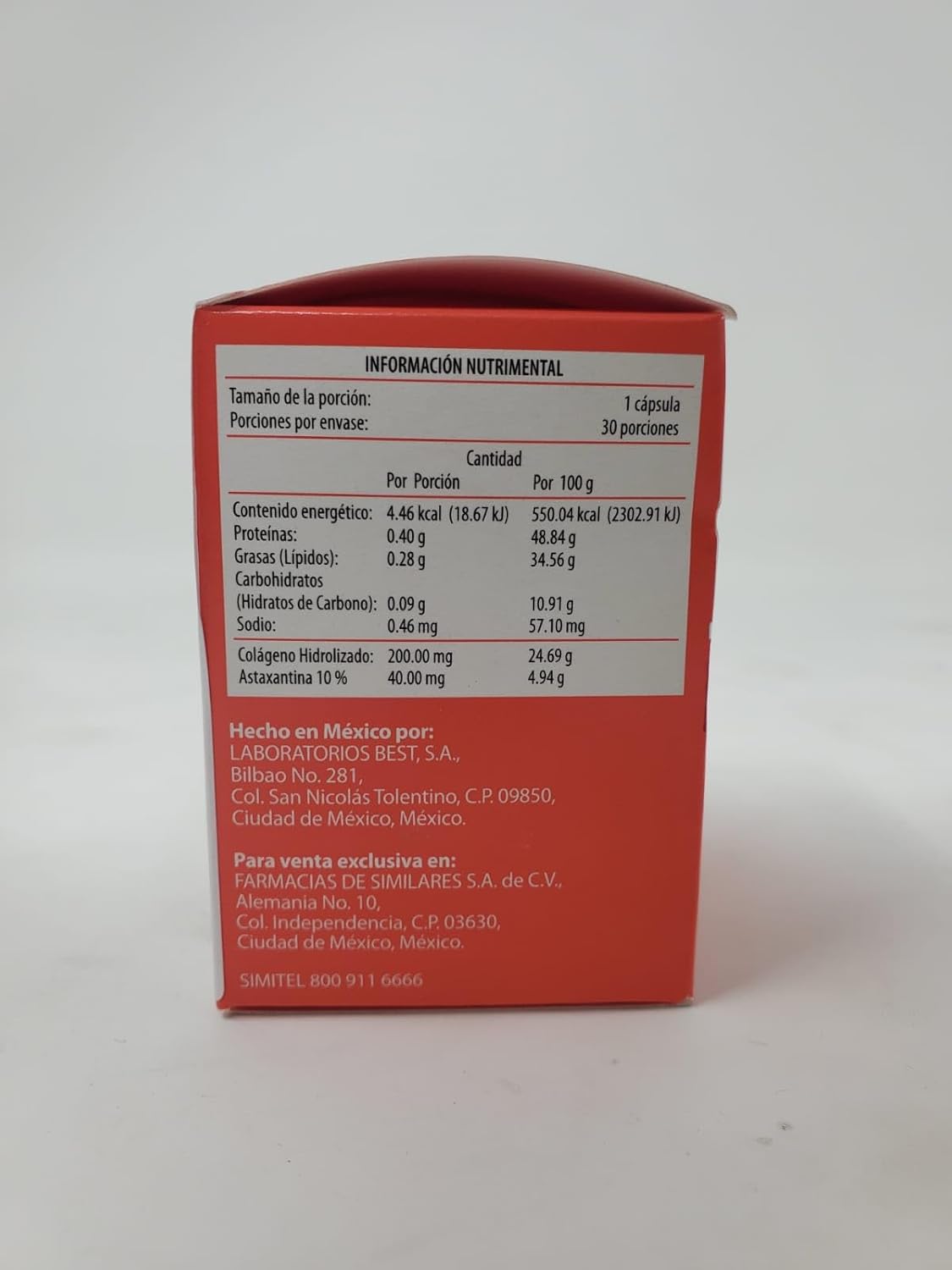 Eternal Secret Astaxanthin/Hydrolyzed Collagen Health Supplement 30 Capsules