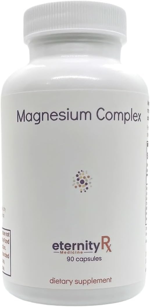 Eternity Medicine Rx Magnesium Complex - 90 Capsules for Muscle Function, Bone Health, and Relaxation