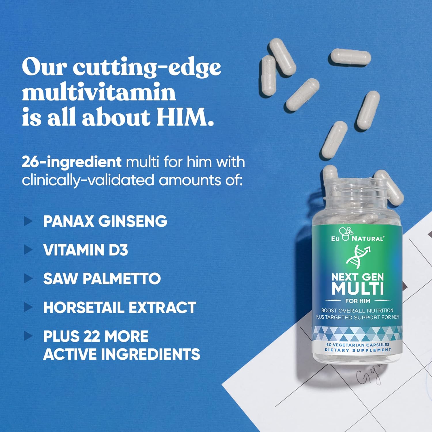 Eu Natural Next Gen Multivitamin Bundle for Men and Women - Complete Daily Support for Energy, Heart, Bone, Hair, Skin Health and More