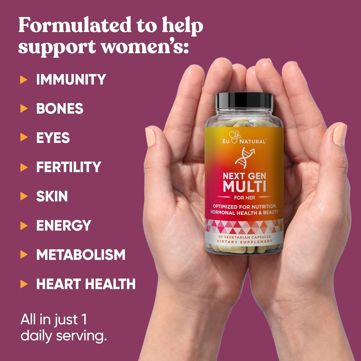 Eu Natural Next Gen Multivitamin Bundle for Men and Women - Complete Daily Support for Energy, Heart, Bone, Hair, Skin Health and More