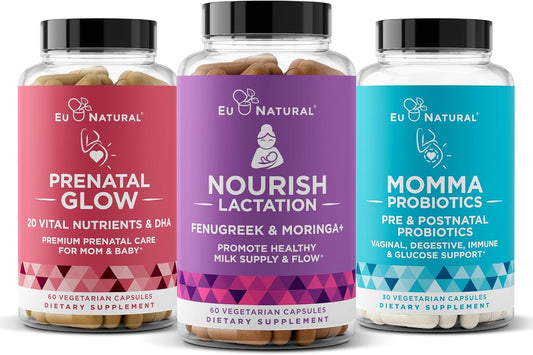 Eu Natural Postnatal Bundle for Nursing Moms - Supports Digestion, Nourishes Mom & Baby for a Healthy Glow