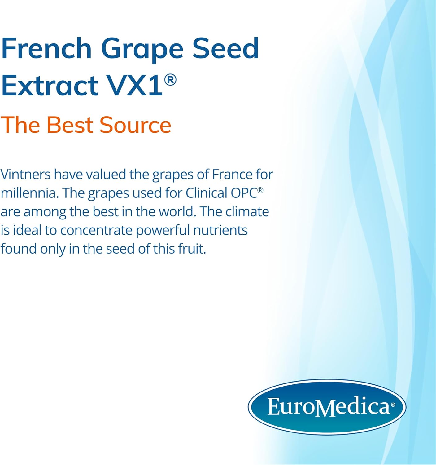 Euromedica Clinical OPC Softgels - Tannin-Free Grape Seed Extract - High Absorption - 60 Servings