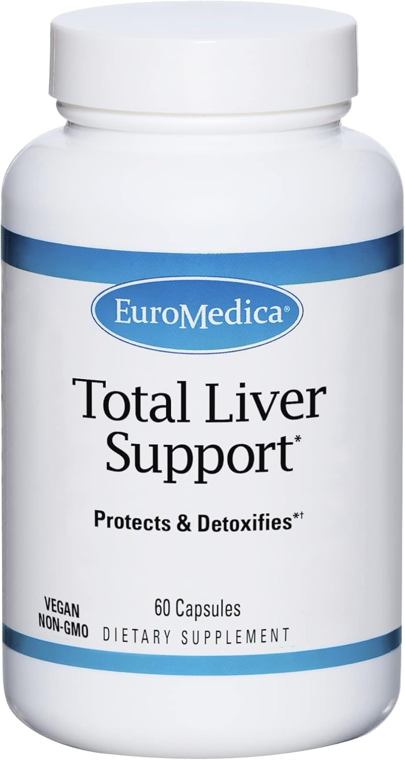 Euromedica Liver Support Capsules - 60 Count - Promotes Healthy Liver Function - Non-GMO, Vegan - 60 Servings