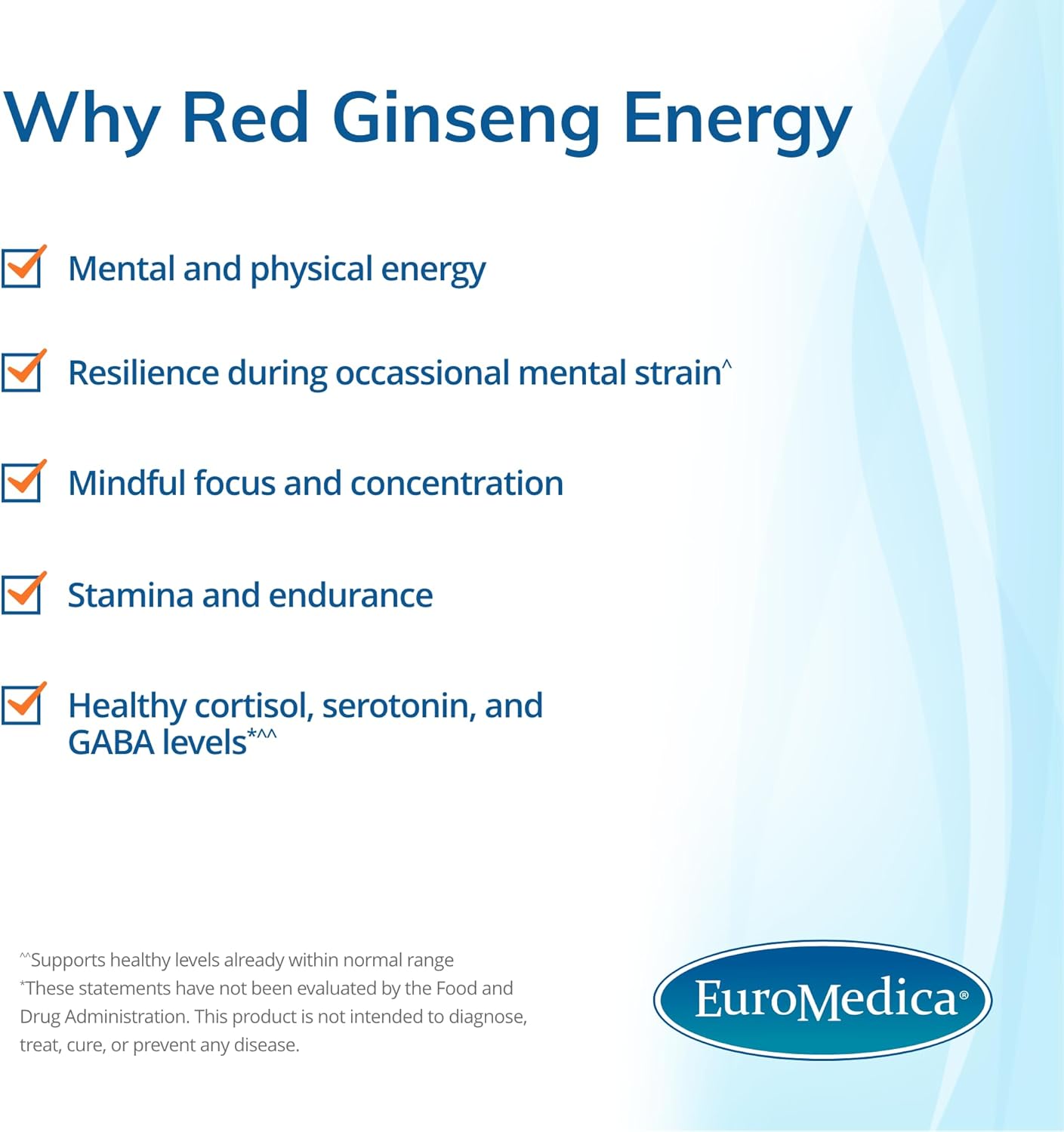 Euromedica Red Ginseng Energy Herbal Supplement - Vegan Tablets for Healthy Energy & Focus - 30 Chewable Tablets to Aid Endurance