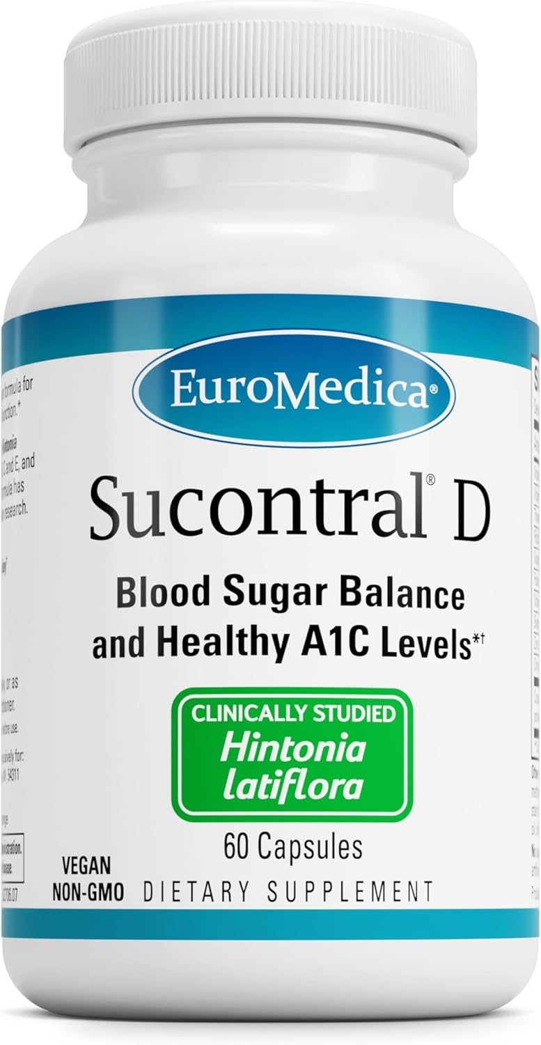 Euromedica Sucontral D Capsules - 60 Count - Non-GMO, Vegan Formula - 60 Servings