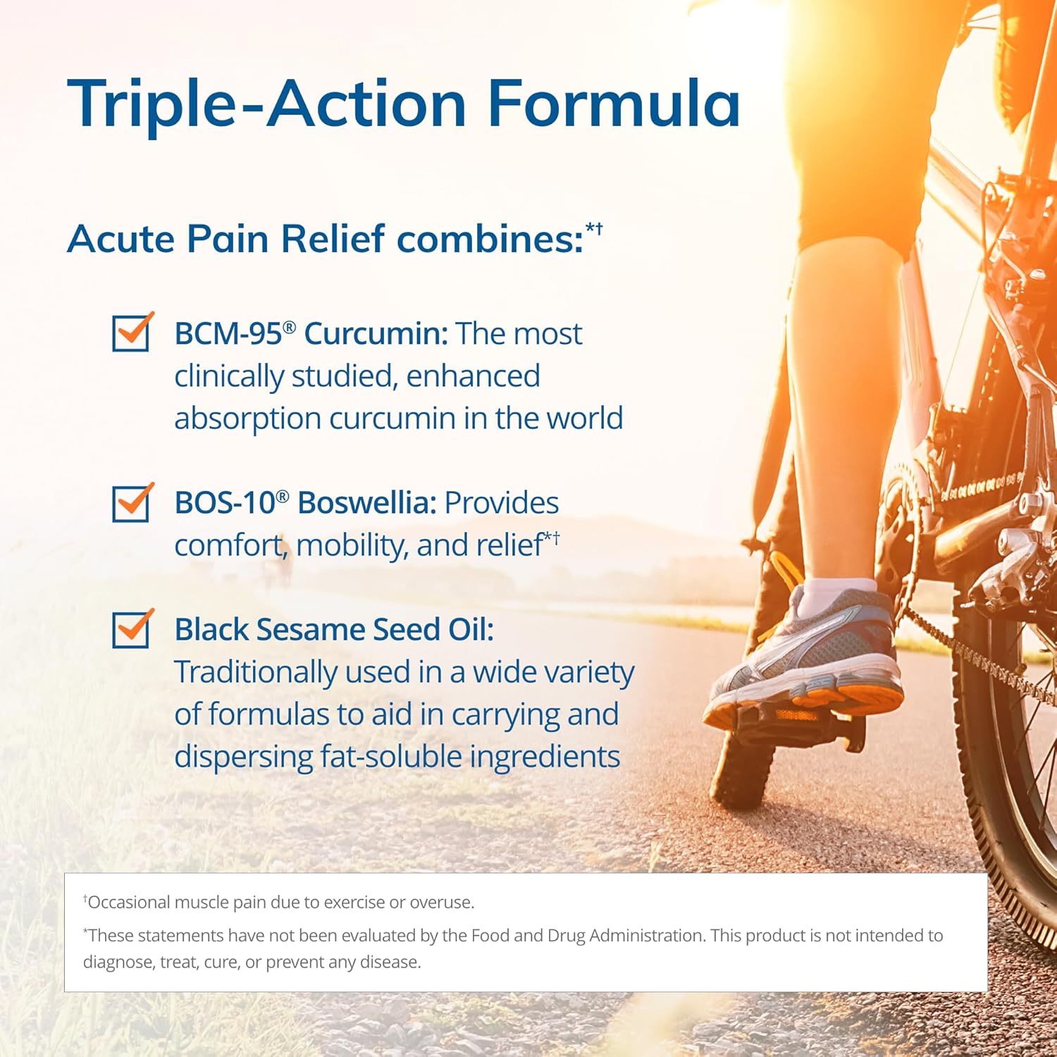 Euromedica Triple Action Acute Pain Relief Liquid Gels - 60 Count - Curcumin & Boswellia - Non-GMO - 30 Servings