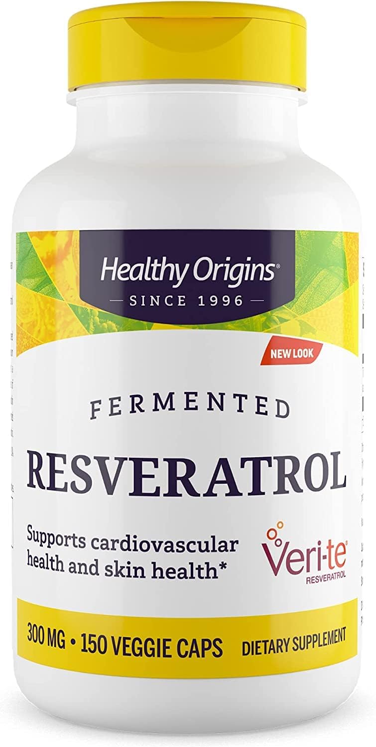 European Resveratrol Nutritional Supplements - Vegan, Non-GMO & Gluten-Free Antioxidant - 150 Capsules, 300 mg Trans-Resveratrol by Healthy Origins