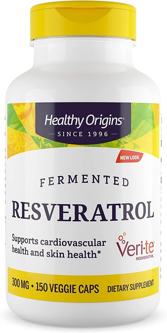 European Resveratrol Nutritional Supplements - Vegan, Non-GMO & Gluten-Free Antioxidant - 150 Capsules, 300 mg Trans-Resveratrol by Healthy Origins