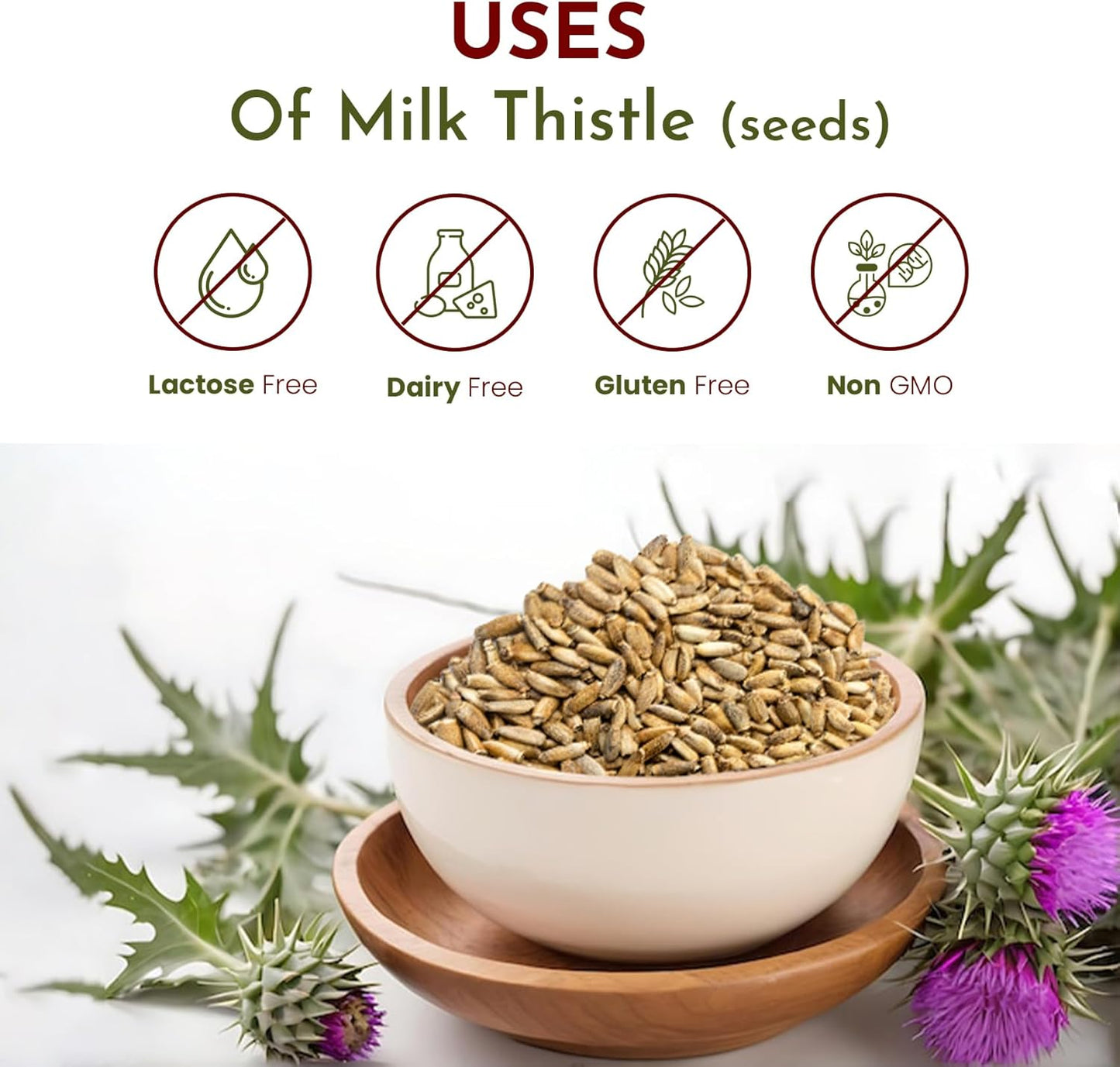 European Wild-Harvested Organic Milk Thistle Seeds - Kosher, Vegan, Non-GMO, Gluten-Free (16 Oz) - USDA Certified from Albania