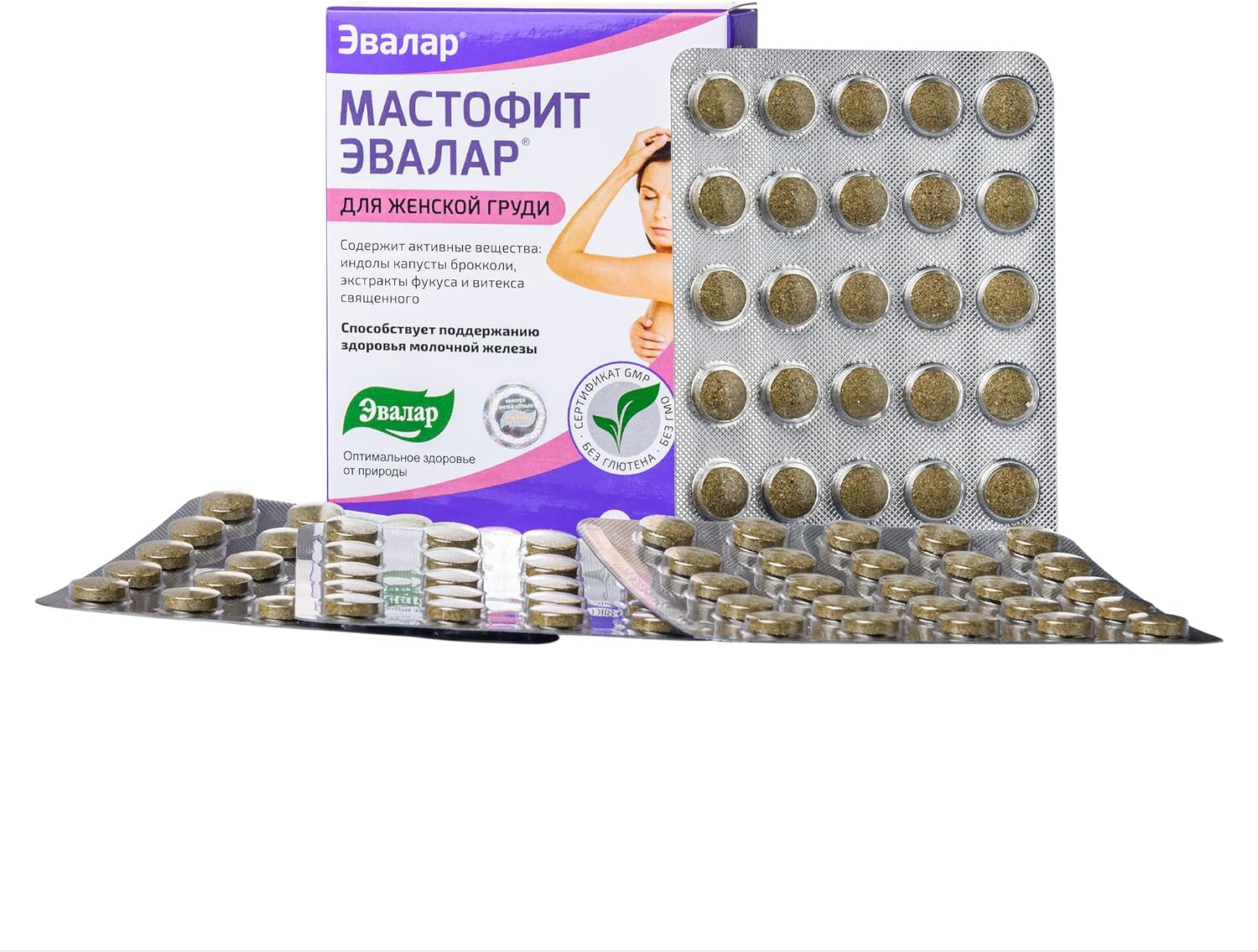 Evalar Mastofit Herb with Vitex Chaste Tree and Bladderwrack Fucus Extract 100 Tablets