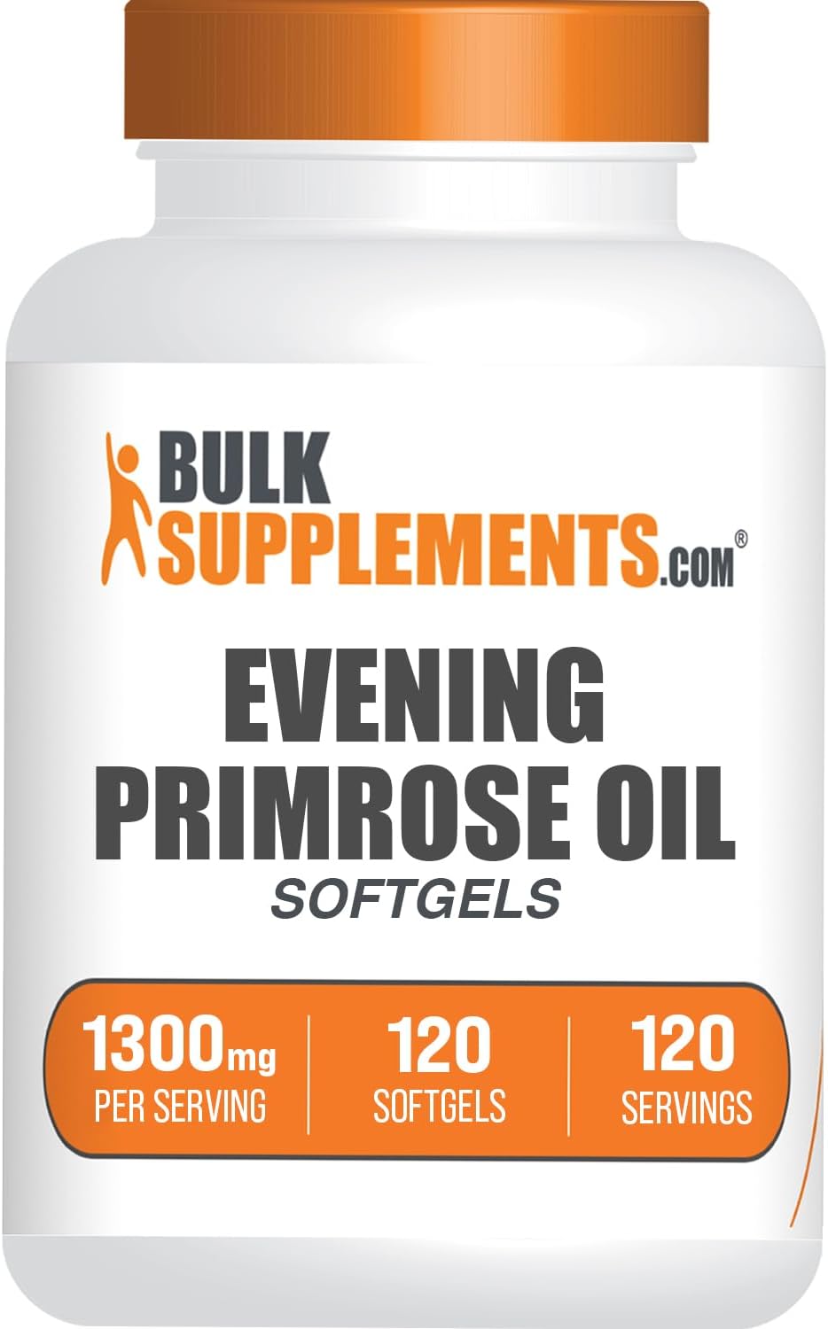 Evening Primrose 1300mg Softgels - Omega 6 & Gamma Linoleic Acid Supplement - 120 Softgels - Pack of 1