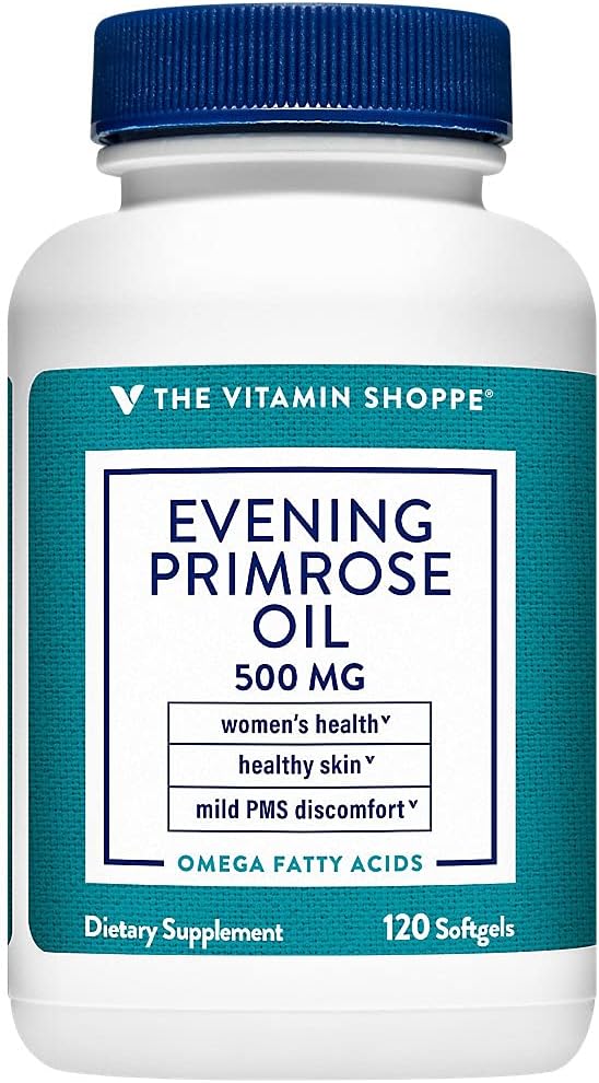 Evening Primrose Oil 500MG Softgels for Women's Health & Hormonal Balance - Natural Source of GLA - 120 Count