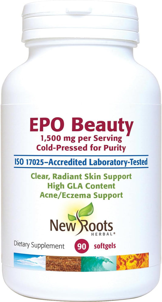 Evening Primrose Oil Supplement - 500mg (90 Softgels) | Cold Pressed with High GLA Content for Women's Health & Radiant Skin by New Roots Herbal