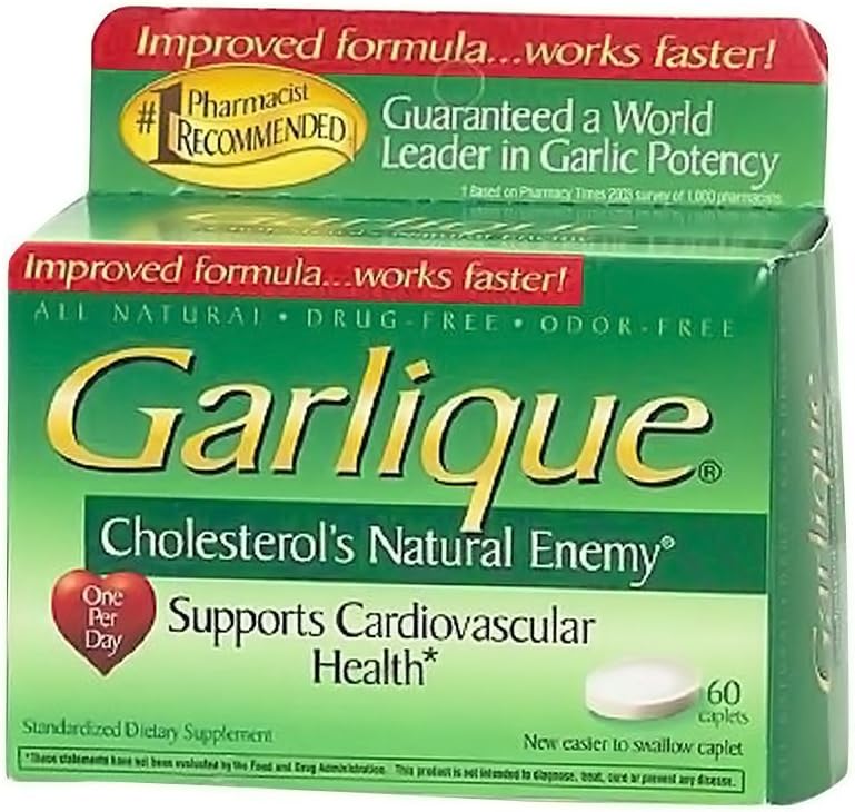 Ever Ready First Aid Garlique Cardiovascular Health Dietary Supplement Caplets, 60 Count
