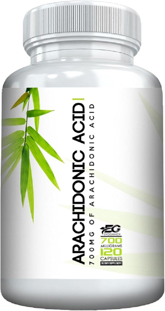 Evoganica Arachidonic Acid Supplement - 700mg Per Serving - 120 Servings - Maximum Strength Formula