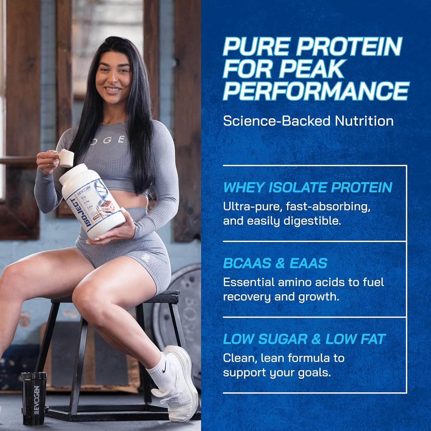Evogen Isoject Tiramisu Whey Protein Isolate Powder - 25 Servings, Enhanced Recovery & Absorption with Ignitor Enzymes, BCAAs, and EAAs