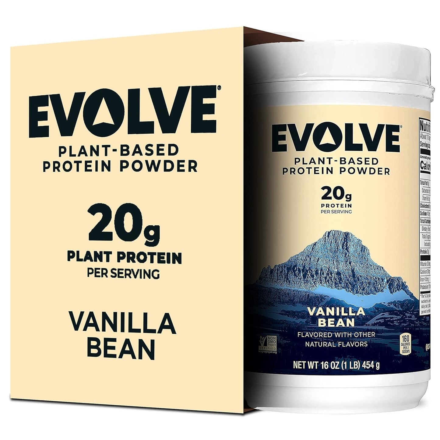 Evolve Ideal Vanilla Protein Powder - 20g Protein, 1lb (Pack of 2)