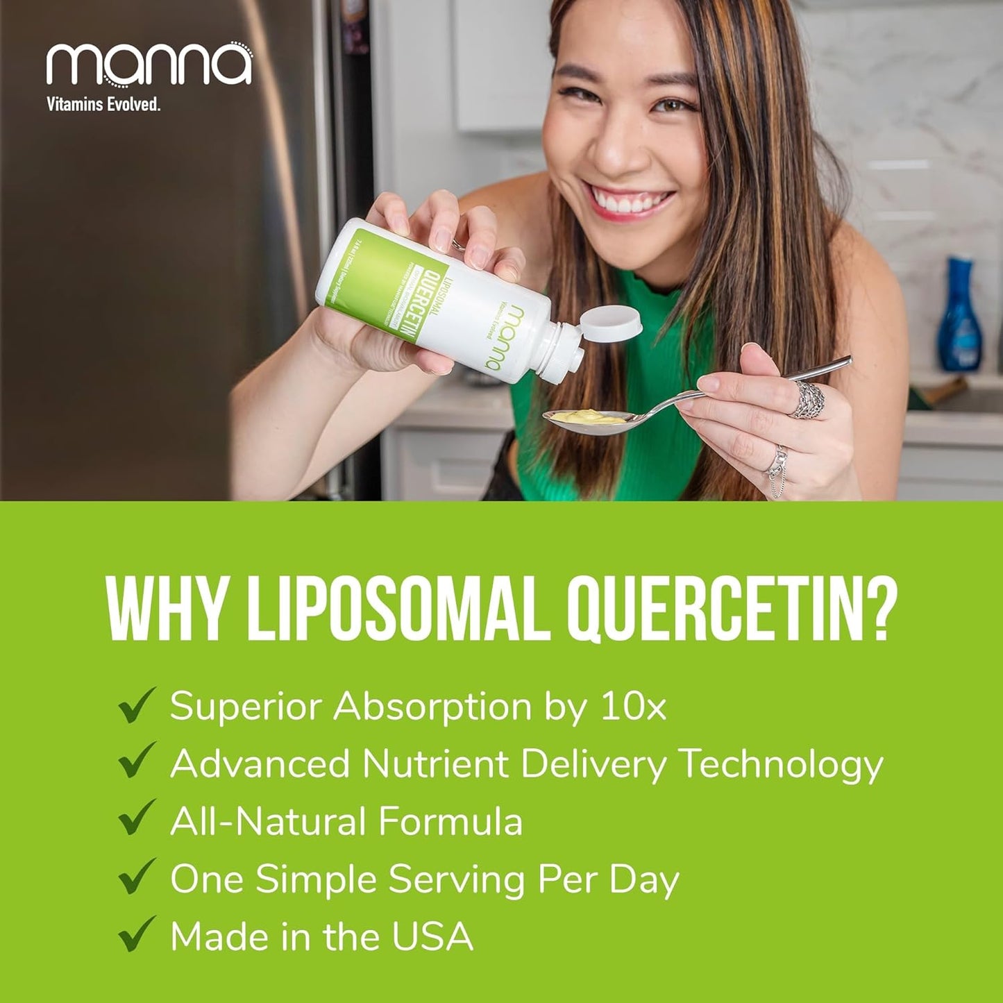 Evolved Liposomal Quercetin by Manna Vitamins - Enhanced Absorption Formula