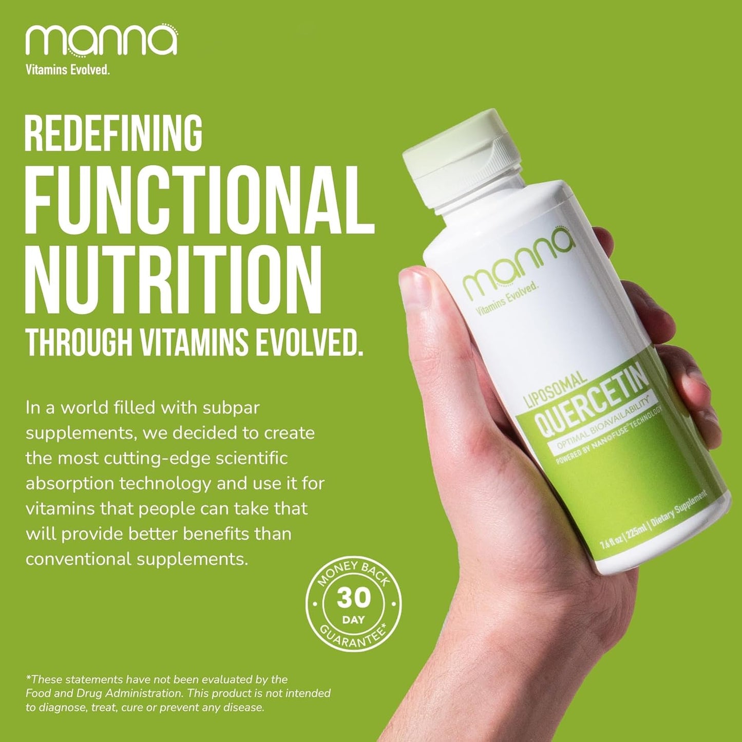 Evolved Liposomal Quercetin by Manna Vitamins - Enhanced Absorption Formula
