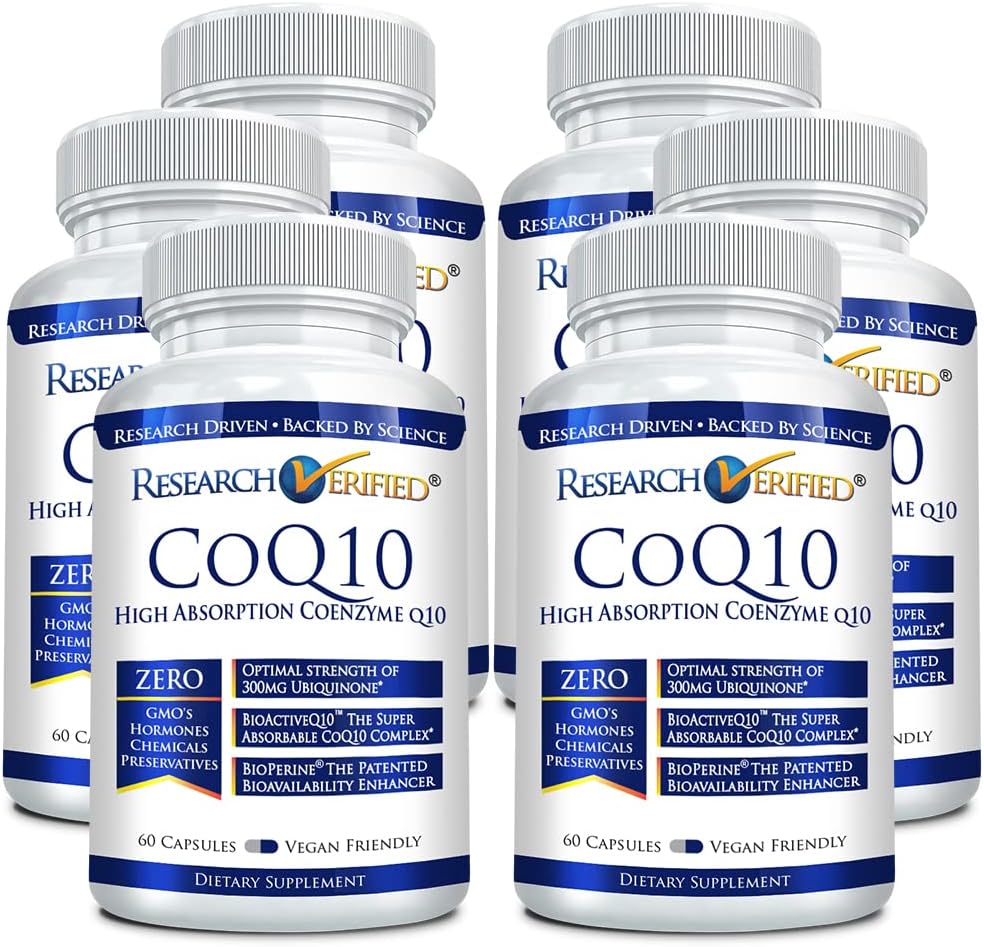 Extra Strength 300mg CoQ10 Supplement with Bioperine - 360 Vegan Capsules for Cardiovascular Health & Antioxidant Boost