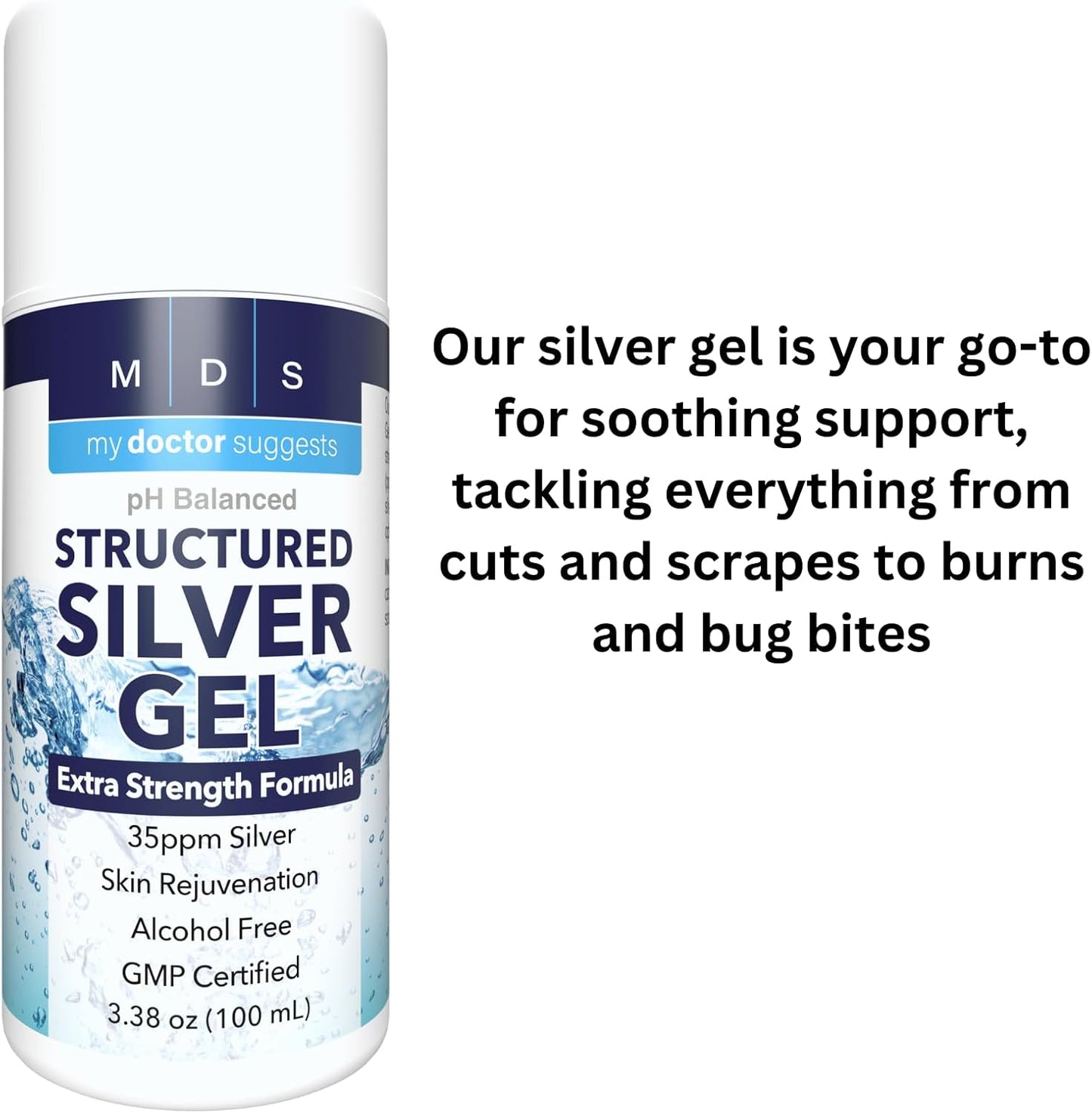 Extra Strength 35ppm Colloidal Silver Gel 2 Pack - USA Made - High Potency Structured Formula for Maximum Benefits