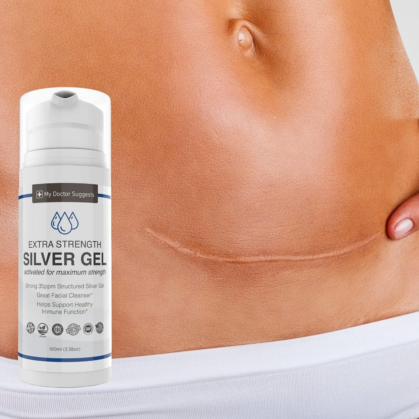 Extra Strength 35ppm Colloidal Silver Gel 4 Pack - USA Made, Maximum Potency Structured Formula - Doctor Recommended Formula