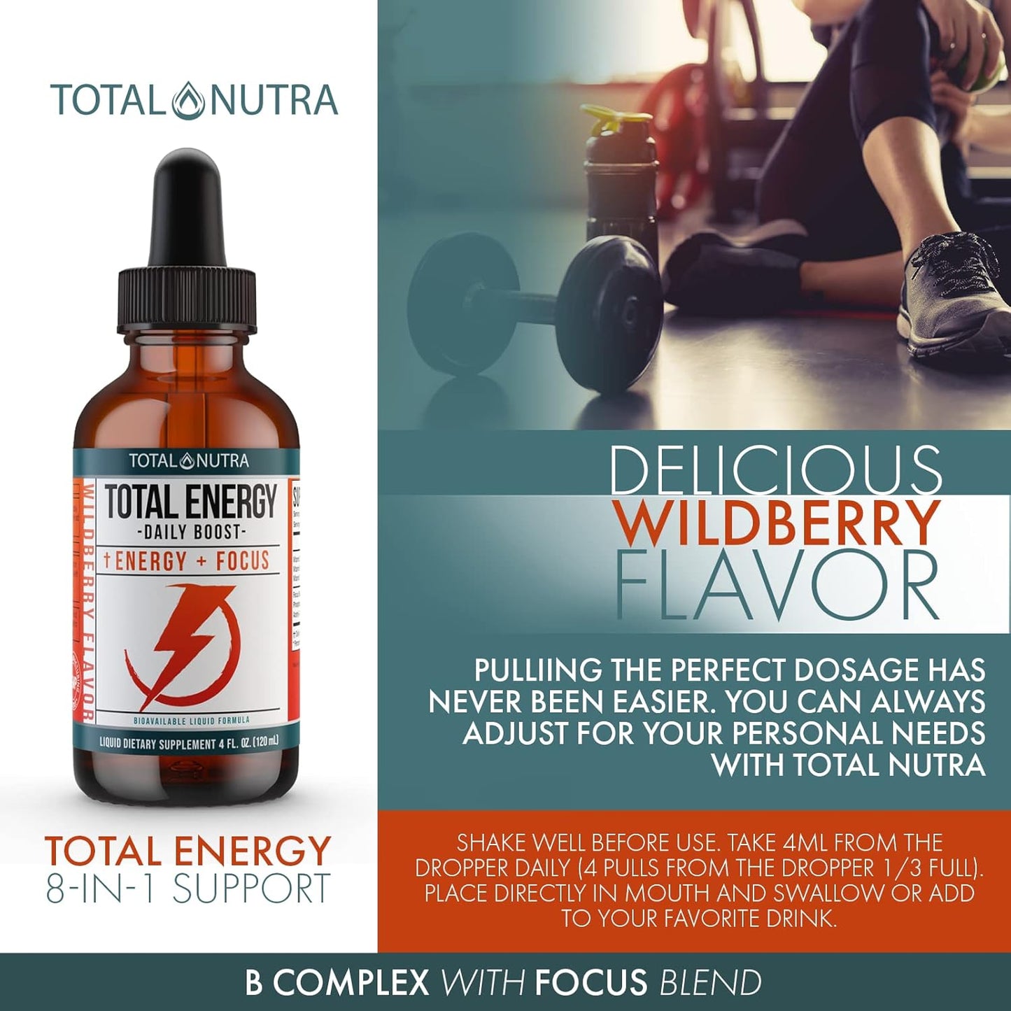Extra Strength B Vitamin Drops & 6-in-1 Multivitamin Liquid Supplement for Energy, Focus & Metabolism - Immune Support for Kids & Adults