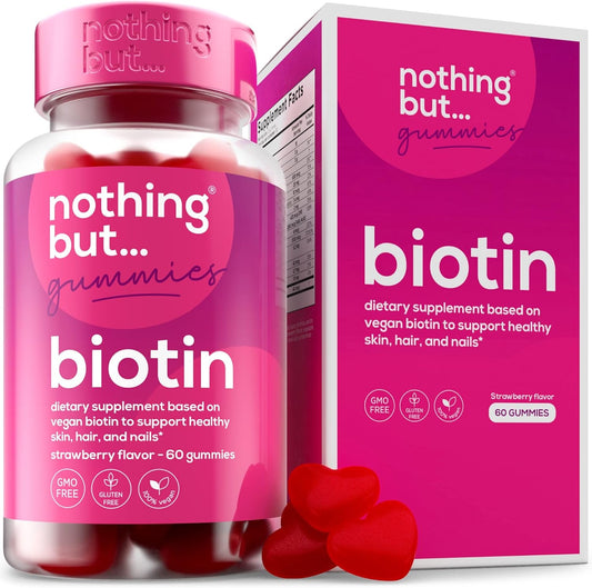 Extra Strength Biotin Gummies for Hair, Skin, Nails Growth - 5100 mcg - Men & Women - 60 Gummies