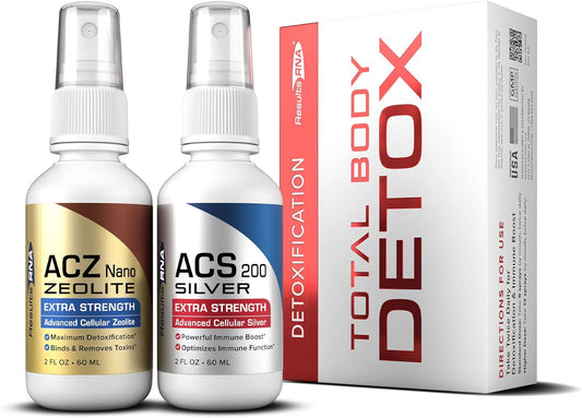 Extra Strength Colloidal Silver and ACZ Nano Zeolite for Total Body Detox and Immune System Health