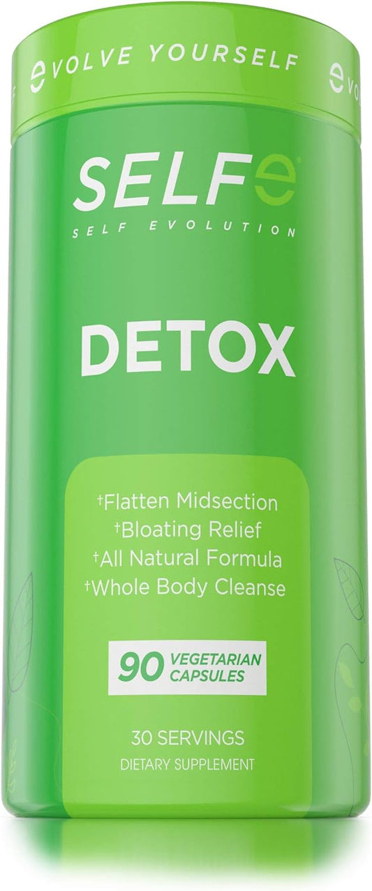 Extra Strength Detox Colon Cleanser Pills - 90 Capsules for Healthy Digestive Function - Selfevolve Cleansing Supplement