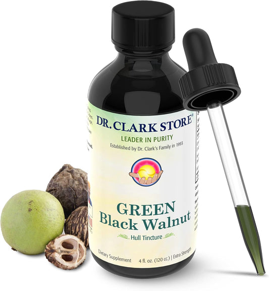 Extra Strength Dr. Hulda Clark Original Green Black Walnut Hull Tincture - 4 oz