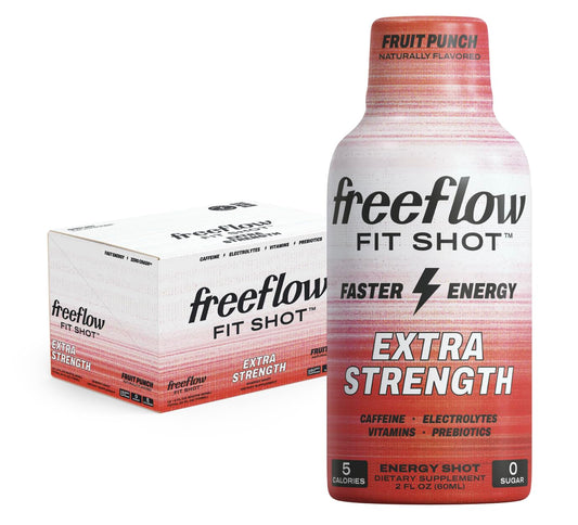 Extra Strength Fruit Punch Energy Shot - 150mg Caffeine, Zero Calorie & Sugar (12 Pack) - BoostGo Australia