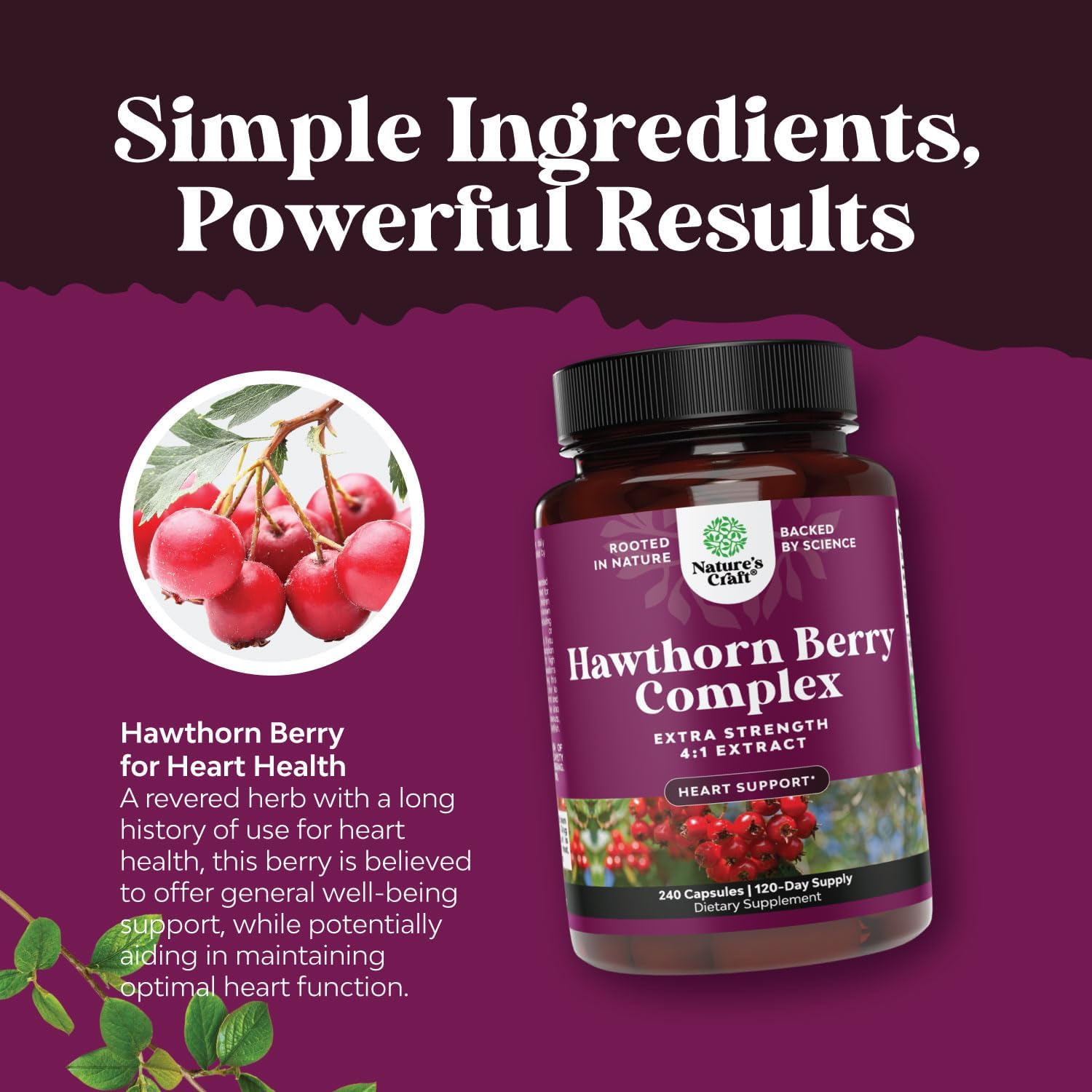 Extra Strength Hawthorn Berry Capsules and Turmeric Gummies Bundle for Heart, Digestion, and Joint Support in Adults - Peach Flavor