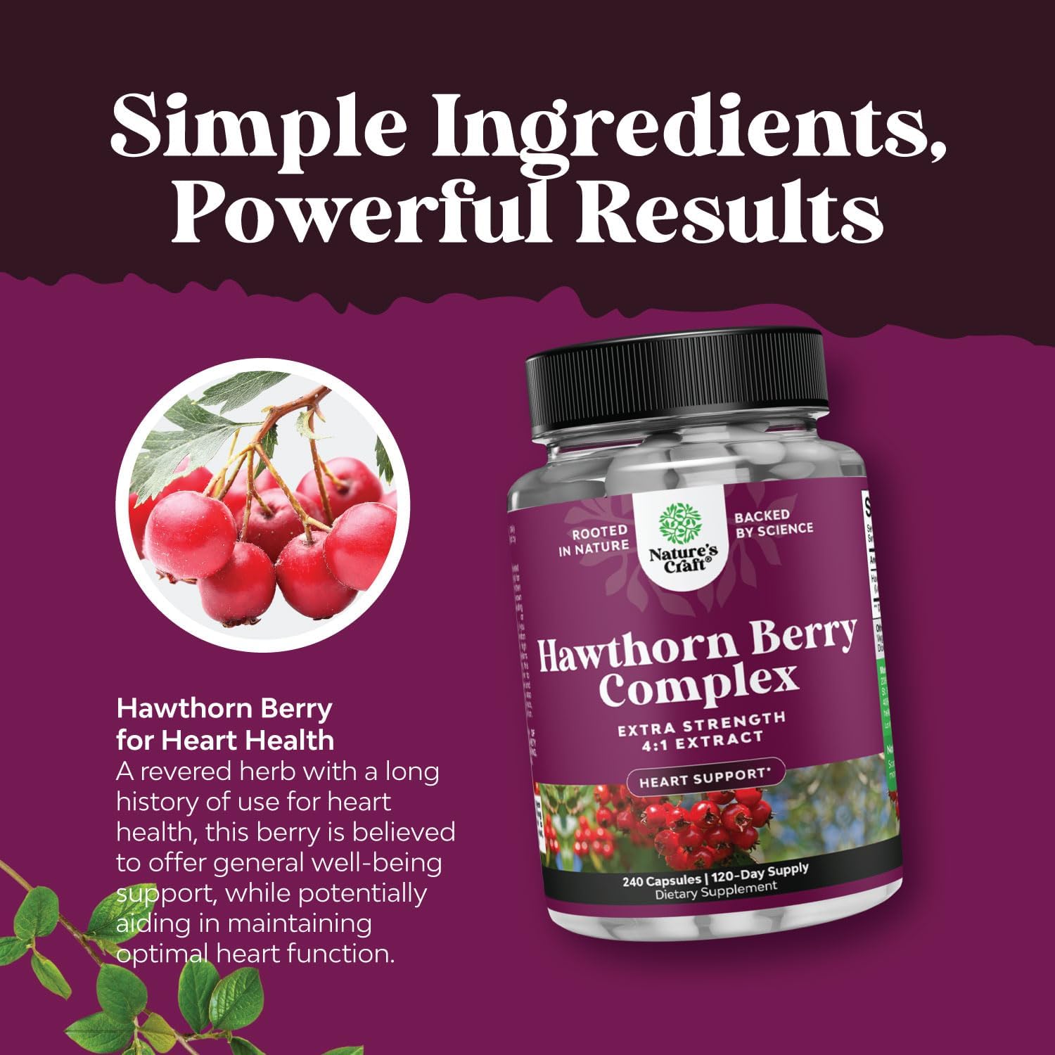 Extra Strength Hawthorn Berry Capsules Bundle for Heart Health, Liver Cleanse, and Immunity Support - NAC Supplement for Detox and Lung Health