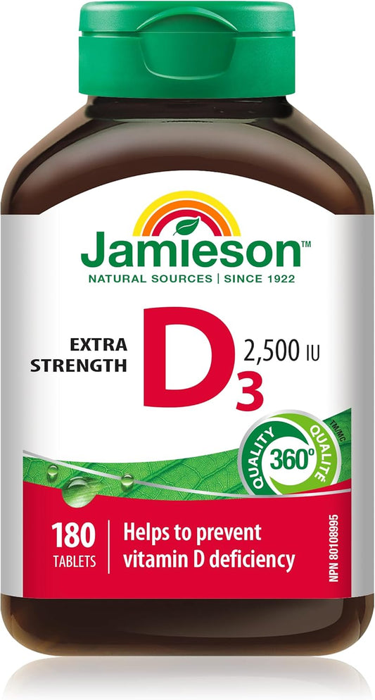 Extra Strength Jamieson Vitamin D3 2,500 IU - 180 Tablets