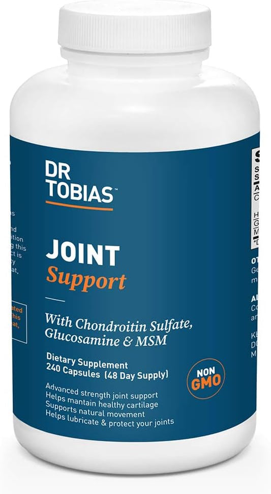 Extra Strength Joint Support Supplement with Glucosamine Chondroitin MSM for Men & Women - 240 Capsules