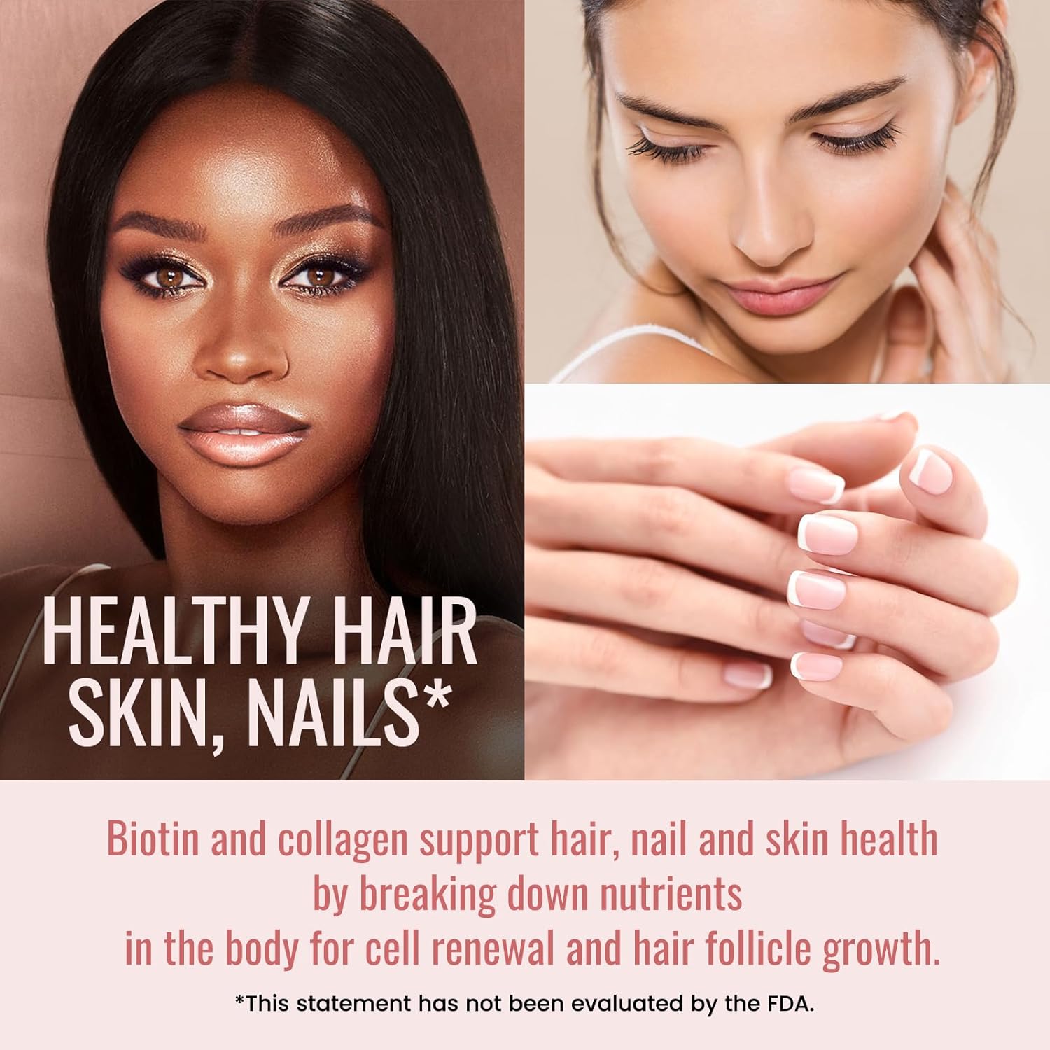 Extra Strength Liquid Biotin 60000 mcg Drops with Hyaluronic Acid, Saw Palmetto, Marine Collagen & Keratin - Hair Growth Vitamins - (2 Pack) Hair, Skin, Nail, Joints Support Supplement