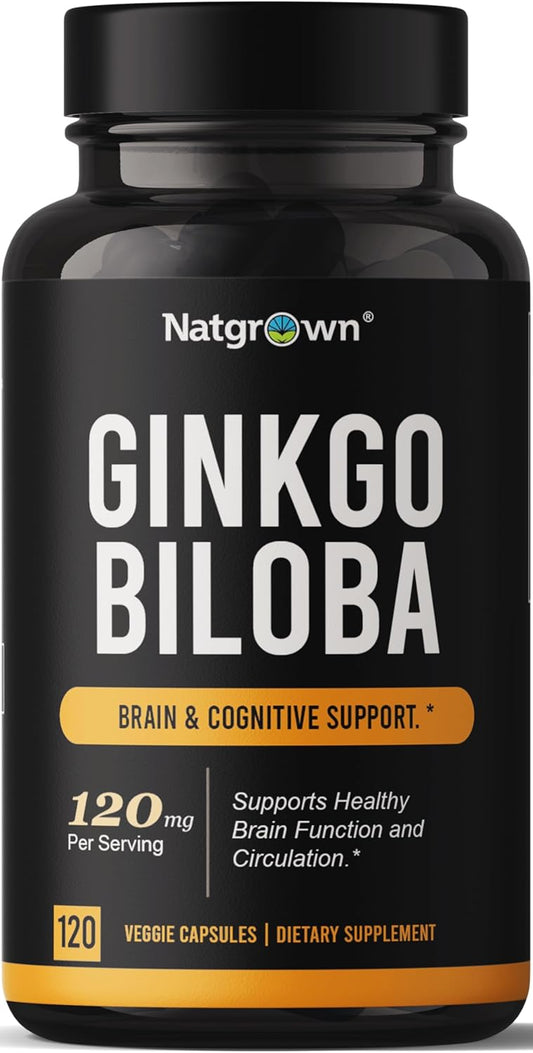 Extra Strength Natgrown Ginkgo Biloba Extract Capsules - 120mg - 120 Count