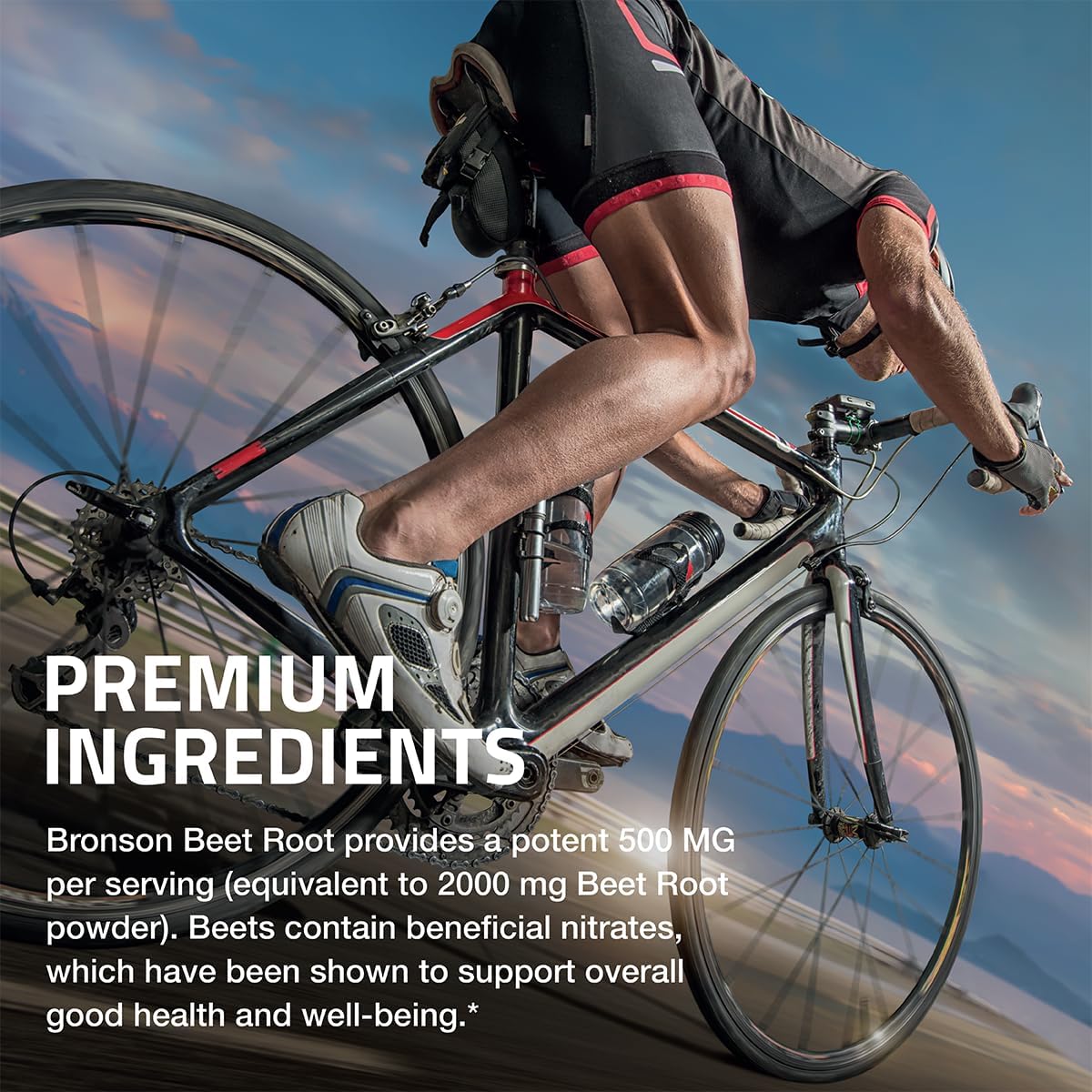 Extra Strength Non-GMO Beet Root Tablets - 500 Vegetarian Capsules by Bronson