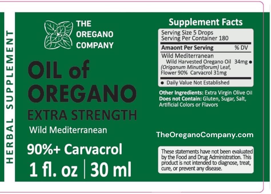Extra Strength Oil of Oregano Drops - 1 fl oz (30ml) Liquid with 90+ Carvacrol - Vegan, Non-GMO, Gluten Free Seasonal Drops - Edible Food Grade Oregano Oil