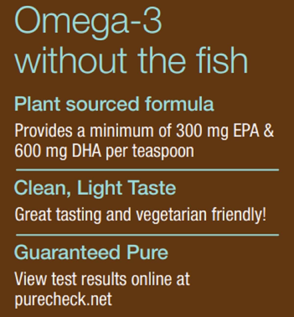Extra Strength Plant-Based Omega-3 Liquid for Eye, Heart, Brain Health - Cranberry-Orange Flavored, 6.8 oz