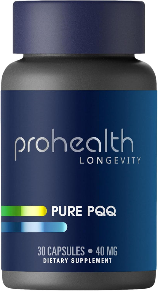 Extra Strength ProHealth Pure PQQ 40mg Capsules - Boosts Mitochondria & Fights Free Radicals - Healthy Aging Support - Third-Party Tested