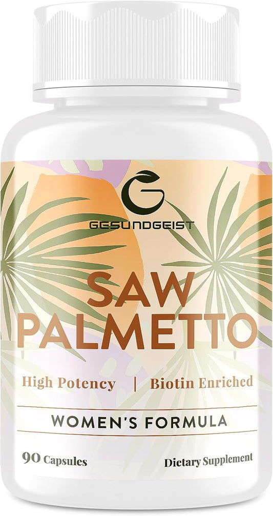 Extra Strength Saw Palmetto for Women - DHT Blocker for Hair Growth, Skin & Nails - 90 Capsules