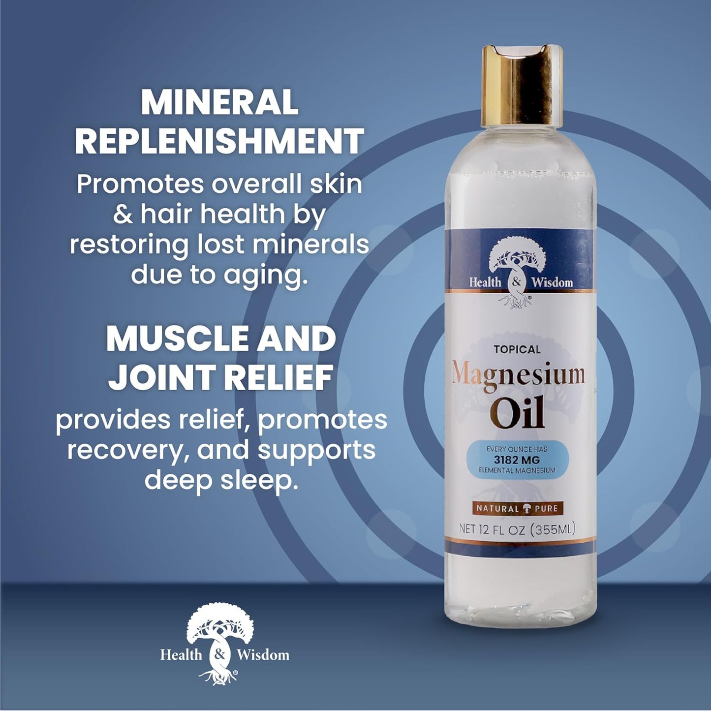 Extra Strength USP Grade Topical Magnesium Oil Spray for High Absorption - Pure Transdermal Massage Oil for Feet Soak & Bath - 12 Fl Oz