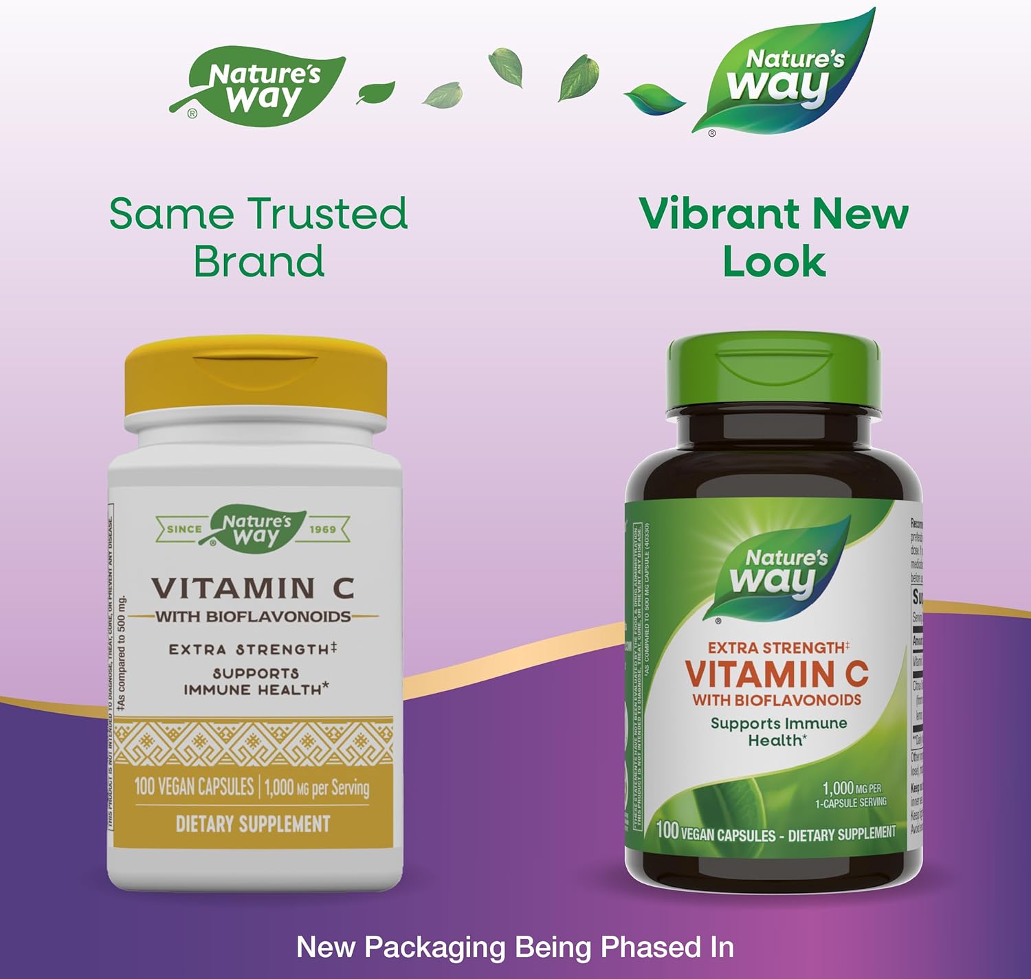 Extra Strength Vitamin C with Bioflavonoids for Immune Health & Healthy Skin - 100 Vegan Capsules