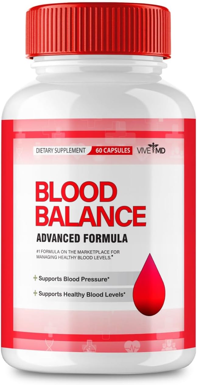 Extra Strength VIVE MD Blood Balance Supplement with Vitamin C, Turmeric, Zinc - 60 Capsules