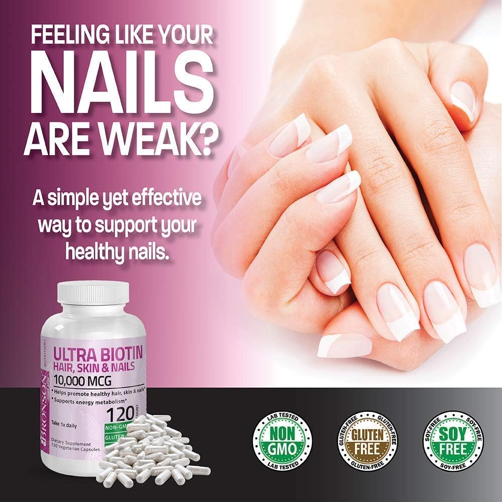 Extra Strength Women's Hair, Skin, and Nails Supplement with Ultra Biotin 10,000 Mcg