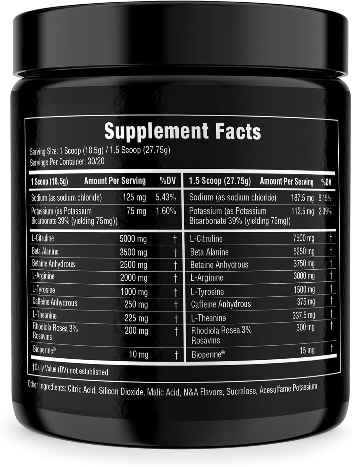 Extreme Energy and Focus Pre-Workout Powder with L-Citrulline and Beta-Alanine - 30 Servings - Cherry Lime Flavor