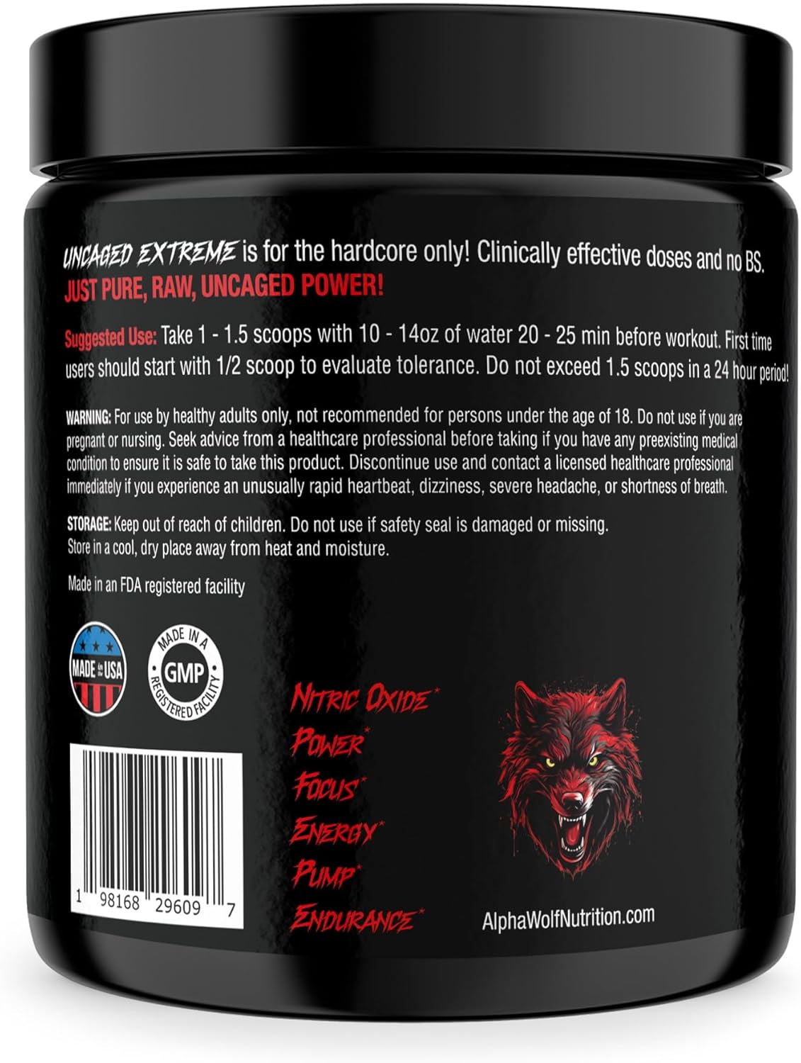 Extreme Energy and Focus Pre-Workout Powder with L-Citrulline and Beta-Alanine - 30 Servings - Cherry Lime Flavor